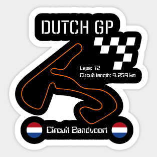DUTCH GRAND PRIX, Formula 1, Circuit Zandvoort, F1 Sticker